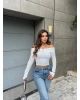 Beyaz Madonna Yaka Toka Detay Crop