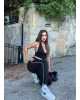 Siyah Şeritli Barrel Fit Eşofman Altı