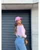 Pembe Kayık Yaka Bluz