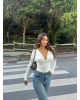 Beyaz V Yaka Brshk Bluz