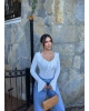 Beyaz Fırfırlı Bluz
