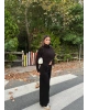 Siyah Fermuarlı Triko Takım