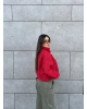 Kırmızı Bomber Trençkot