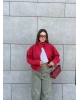 Kırmızı Bomber Trençkot