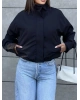 Siyah Bomber Trençkot