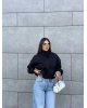 Siyah Bomber Trençkot