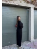 Siyah Bisiklet Yaka Modal Alt Üst Takım
