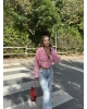 Pembe Korse Crop Hırka