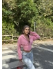 Pembe Korse Crop Hırka