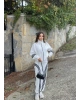 Beyaz Şeritli Eşofman Takımı
