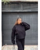 Siyah Angel Taş İşlemeli Sweatshırt