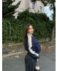 Lacivert Bej Dik Yaka Astarlı Trençkot