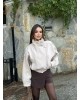 Bej Zra Model Kaşe Mont