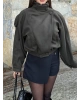 Haki Zra Model Kaşe Mont