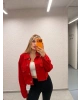 Kırmızı Crop Ceket
