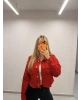 Kırmızı Crop Ceket