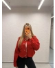 Kırmızı Crop Ceket