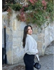 Bej Kemerli Crop Trenç Ceket