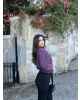 Mürdüm Kemerli Crop Ceket