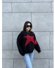 Siyah Star Oversize Triko