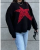 Siyah Star Oversize Triko