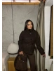 Kahverengi Dik Yaka Kaşe Mont