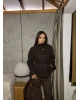 Kahverengi Dik Yaka Kaşe Mont