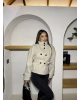 Bej Dik Yaka Kaşe Mont