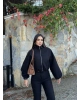 Siyah Moskova Kaşe Bomber Mont
