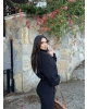 Siyah Moskova Kaşe Bomber Mont