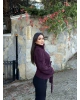 Mürdüm Dik Yaka Kaşe Mont