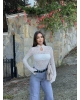 Beyaz Damla Dekolteli Astarlı Bodysuit