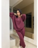 Bordo Oversize Eşofman Takımı