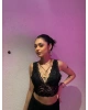 Siyah Dantelli Bralet