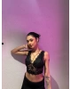 Siyah Dantelli Bralet