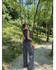 Lacivert Omuz Detay Alt Üst Takım