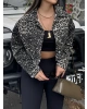 Leopar Crop Ceket