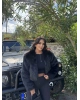 Siyah Crop Kürk Ceket