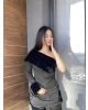 Siyah Kürk Detaylı Tek Omuz Bluz