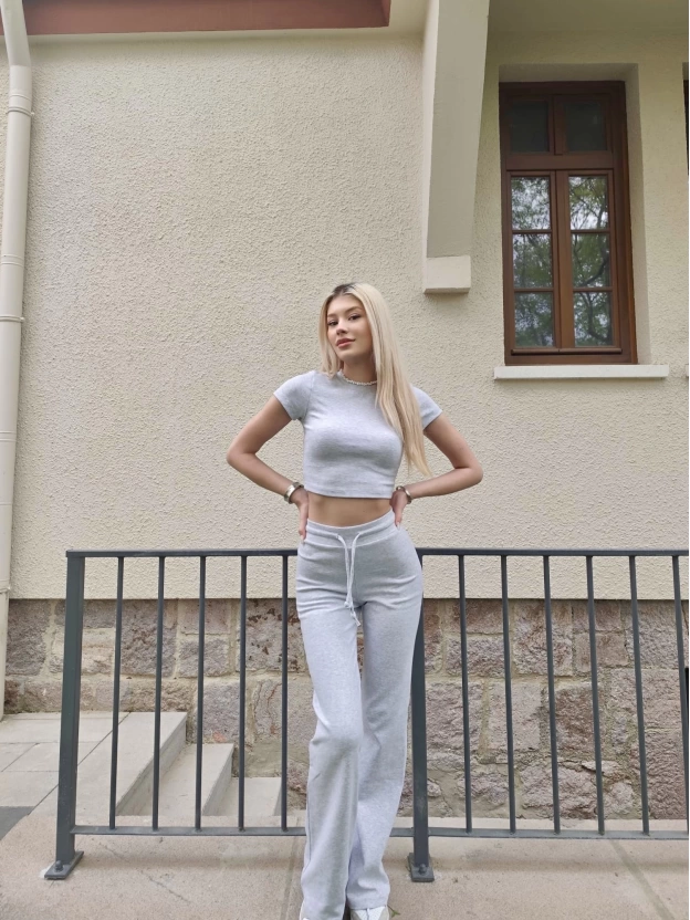 Gri Brshk İkili Alt Üst Takım