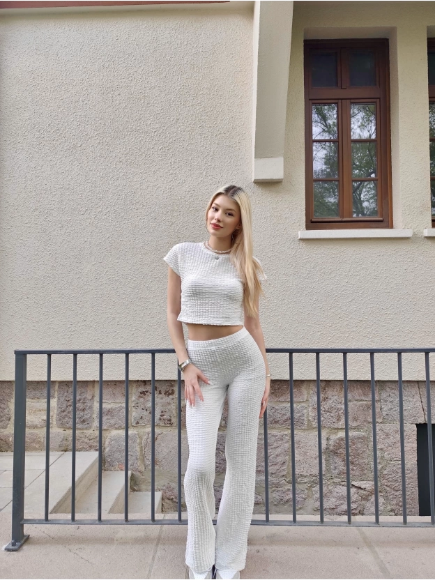 Beyaz Basic Bürümcük Alt Üst Takım