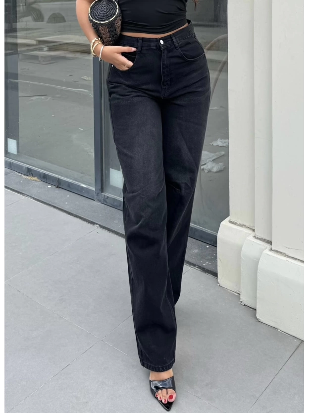 Füme Tokalı Baggy Jean