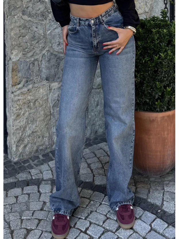 Mavi Tint Wide Leg Pantolon