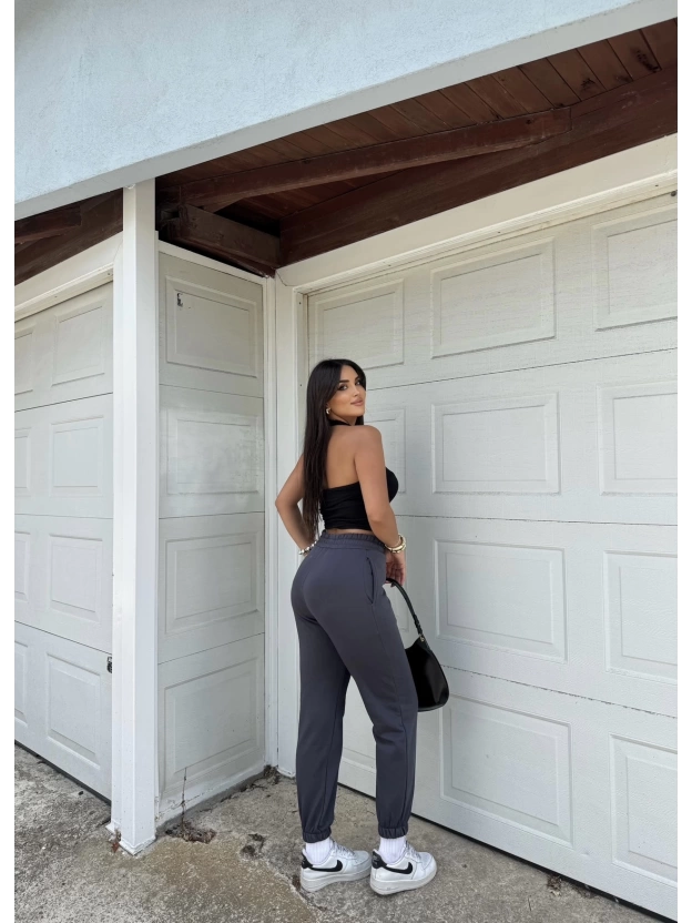 Antrasit 3 İplik Jogger Eşofman Altı