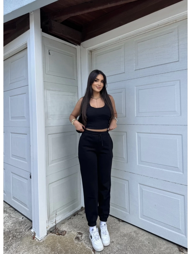 Siyah 3 İplik Jogger Eşofman Altı