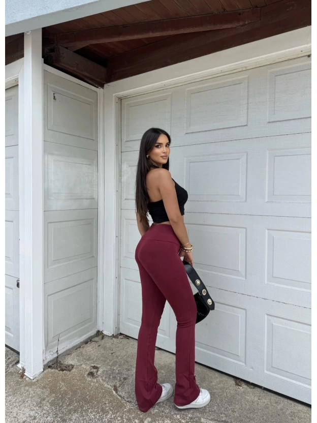 Bordo Brshk Tayt Pantolon