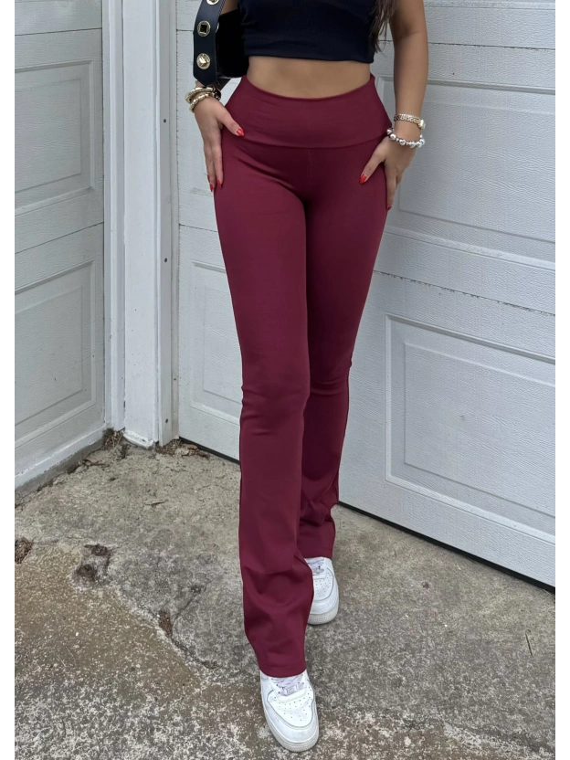 Bordo Brshk Tayt Pantolon