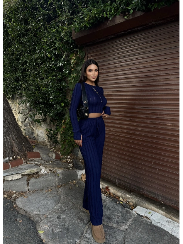 Lacivert Dikiş Detay Alt Üst Takım