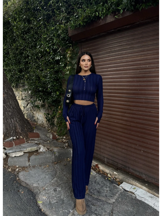 Lacivert Dikiş Detay Alt Üst Takım