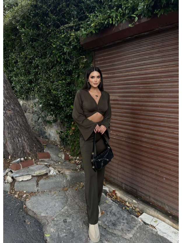 Haki Burgu Detay İkili Takım